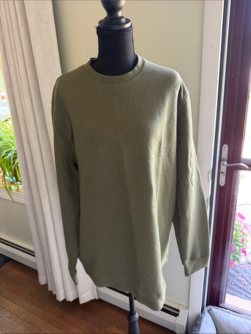 Orvis Olive Green Long-Sleeve Crewneck